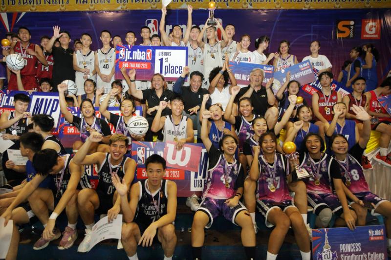 โรงเรียนสิรินธรราชวิทยาลัย และ Jinhe High School คว้าแชมป์ทัวร์นาเมนต์ JR.NBA 5V5 ประเทศไทย ประเภท U18