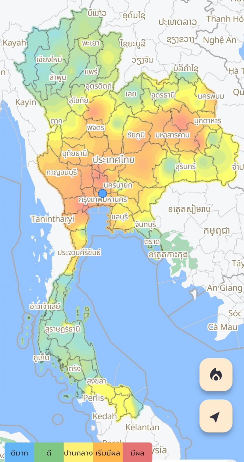 ฝุ่น PM2.5 กทม. ยังแรงเกินมาตรฐานทุกเขต สูงสุดที่บางกอกใหญ่ 88.4 ไมโครกรัม