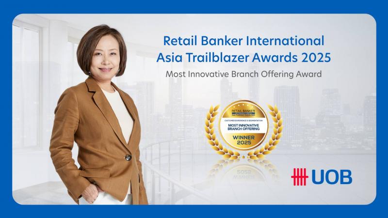 ยูโอบี ประเทศไทย คว้ารางวัลนวัตกรรมสาขายอดเยี่ยม จากงาน Retail Banker International – Asia Trailblazer Awards 2025 ยูโอบี ประเทศไทย คว้ารางวัลนวัตกรรมสาขายอดเยี่ยม จากงาน Retail Banker International – Asia Trailblazer Awards 2025