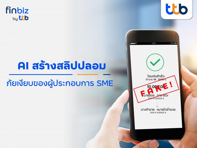 finbiz by ttb แนะป้องกัน AI สร้างสลิปปลอม ภัยเงียบของผู้ประกอบการ SME finbiz by ttb แนะป้องกัน AI สร้างสลิปปลอม ภัยเงียบของผู้ประกอบการ SME