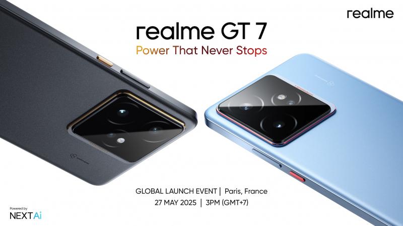 Power That Never Stops! เตรียมเปิดตัว realme GT 7 Series สร้างนิยามใหม่ของ Flagship Killer 2025 ครั้งแรกในโลก 27 พฤษภาคมนี้ที่กรุงปารีส Power That Never Stops! เตรียมเปิดตัว realme GT 7 Series สร้างนิยามใหม่ของ Flagship Killer 2025 ครั้งแรกในโลก 27 พฤษภาคมนี้ที่กรุงปารีส