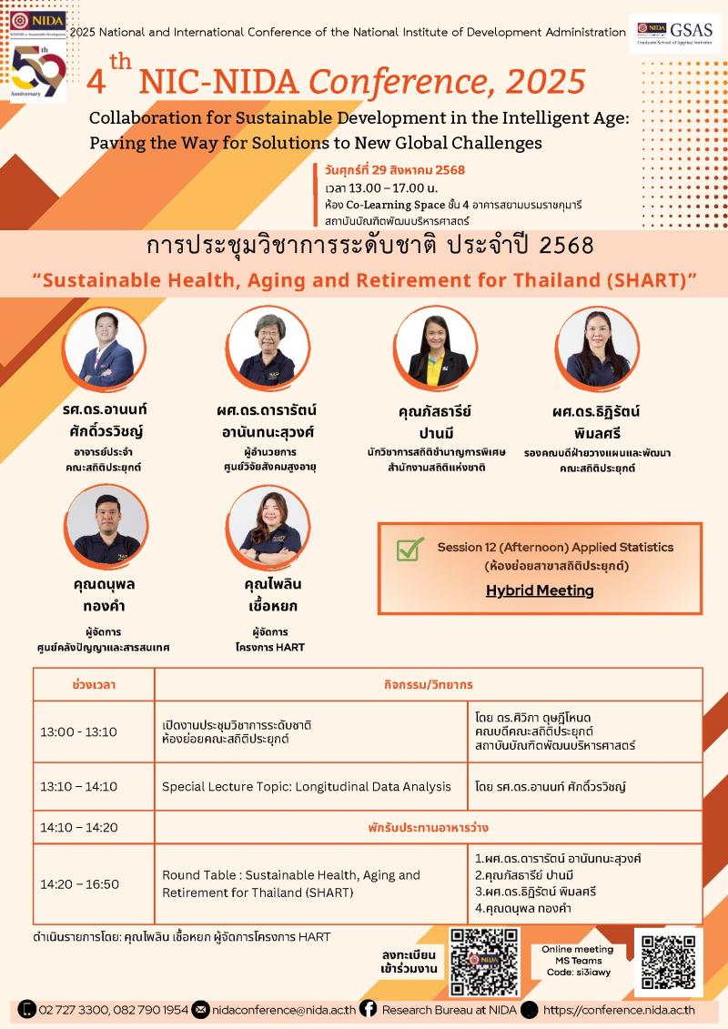 คณะสถิติประยุกต์ สถาบันบัณฑิตพัฒนบริหารศาสตร์ (NIDA) คณะสถิติประยุกต์ สถาบันบัณฑิตพัฒนบริหารศาสตร์ (NIDA)
