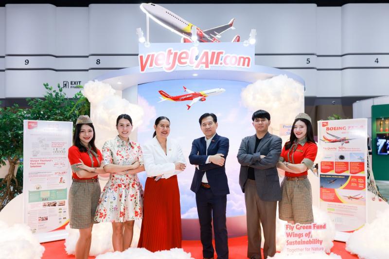 เวียตเจ็ทไทยแลนด์ ฉายกลยุทธ์ความยั่งยืน “Fly Green” ในงาน SX Sustainability EXPO 2025
