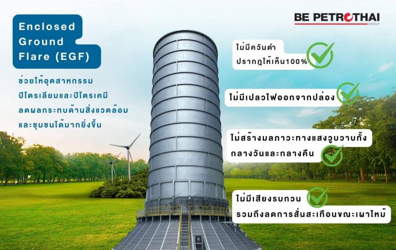 บี ปิโตรไทยร่วมฉลองวันสิ่งแวดล้อมไทย  แนะนำเทคโนโลยีหอเผาทิ้งไร้ควันดำ หนุนอุตสาหกรรมก้าวสู่ Net Zero