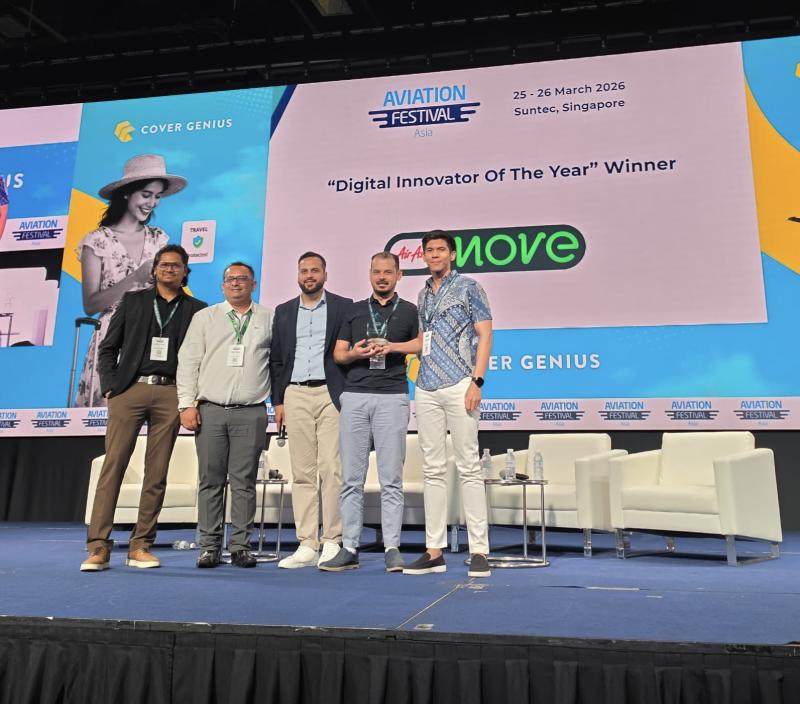 AirAsia MOVE คว้ารางวัล “Digital Innovator of the Year” จากเวที Aviation Festival Asia 2026 ตอกย้ำความเป็นผู้นำนวัตกรรมการจองการท่องเที่ยวระดับภูมิภาค